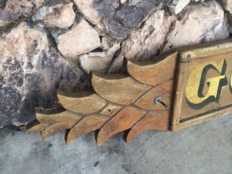 GOLDEN DOLPHIN Hand-Painted Wooden Yacht Sign [Photo 5]