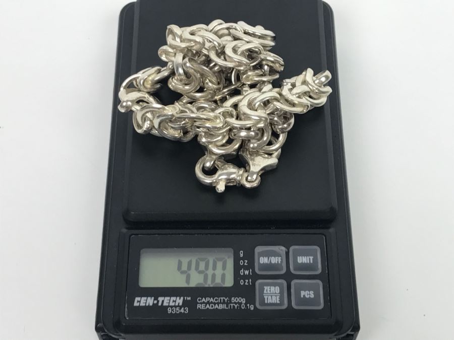 Chunky Sterling Silver Necklace 49g [Photo 6]