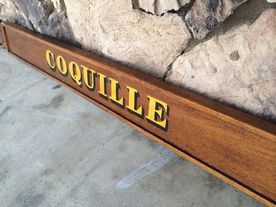 Hand-Painted Wooden Ship Sign - COQUILLE  [Photo 4]