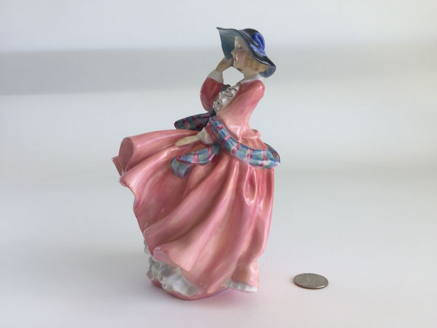 Vintage Royal Doulton Lady Figurine Top O' The Hill HN 1849