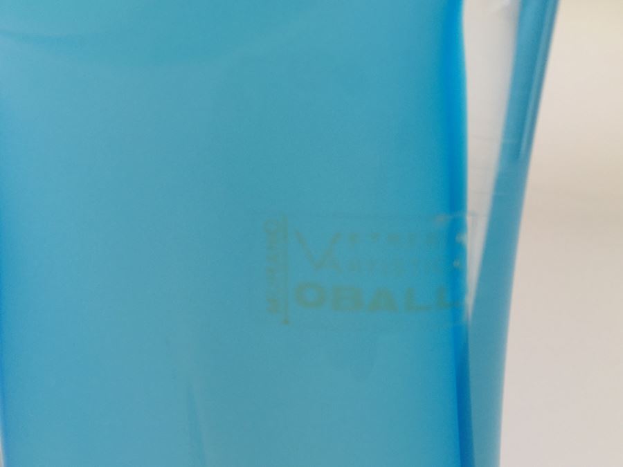 Oball Murano Art Glass Blue And White Asian Figurine With Label [Photo 4]