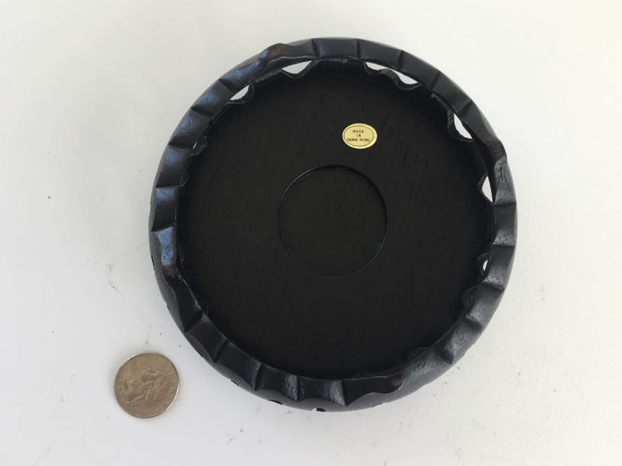 Radford England Hand Painted Blue And White Ginger Jar With Wooden Stand [Photo 8]