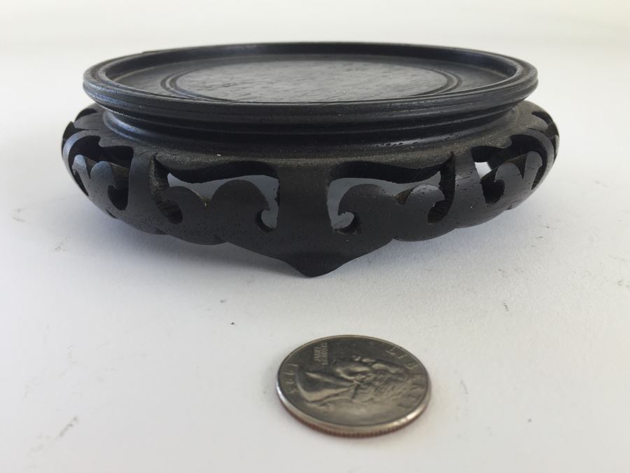 Radford England Hand Painted Blue And White Ginger Jar With Wooden Stand [Photo 6]