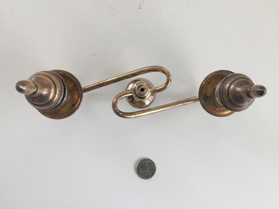 Sterling Silver 950 Candelabra (Needs Repair), Weighted Sterling Salt & Pepper Shakers And Weighted Sterling Candle Holder [Photo 26]