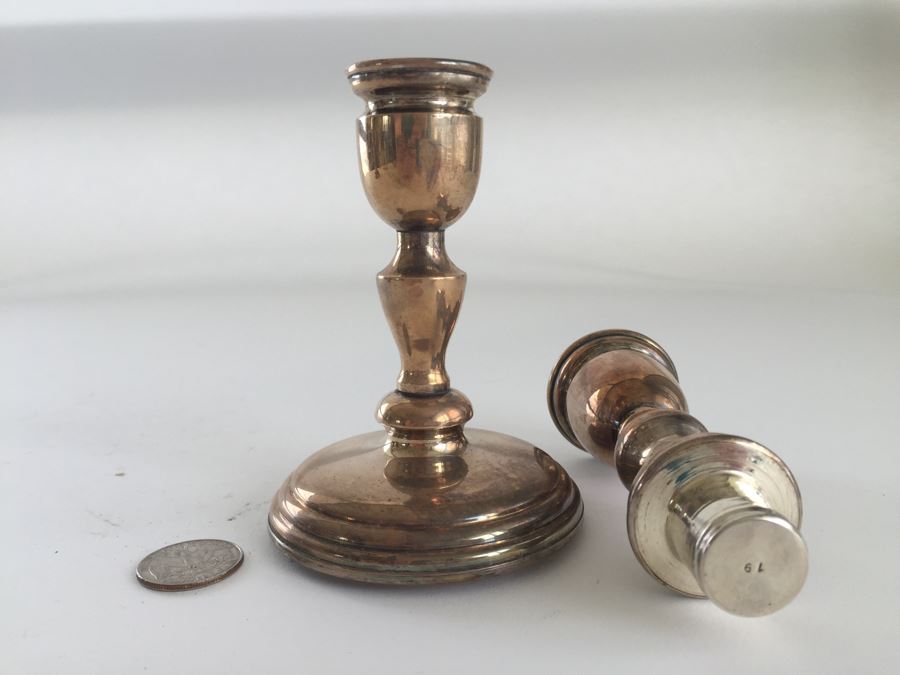 Sterling Silver 950 Candelabra (Needs Repair), Weighted Sterling Salt & Pepper Shakers And Weighted Sterling Candle Holder [Photo 16]