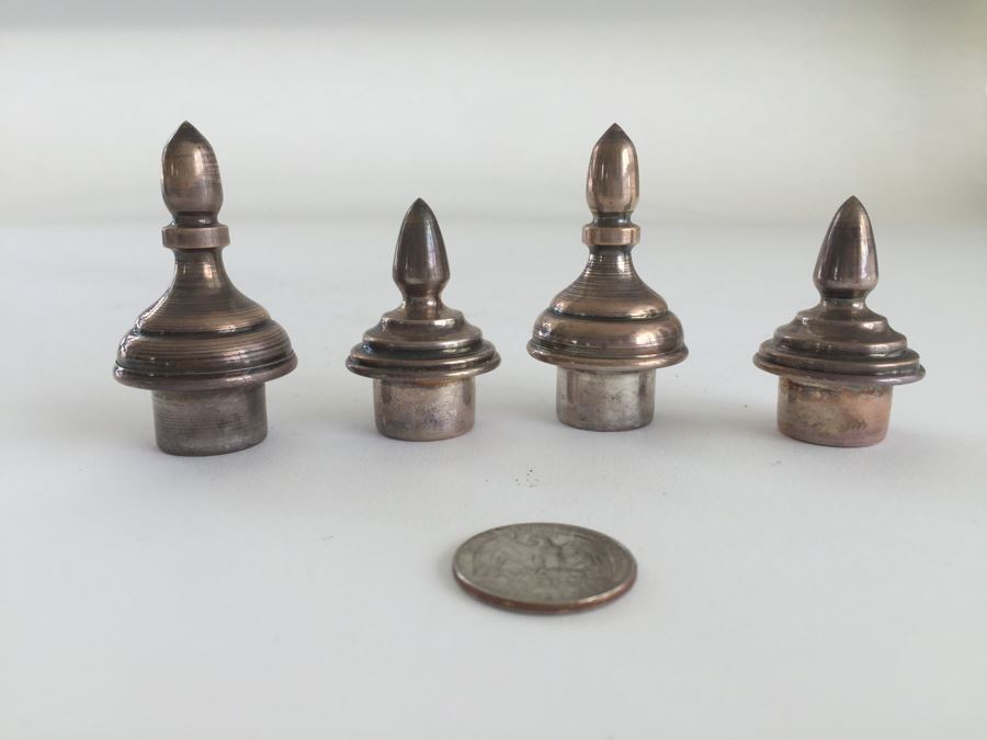 Sterling Silver 950 Candelabra (Needs Repair), Weighted Sterling Salt & Pepper Shakers And Weighted Sterling Candle Holder [Photo 29]