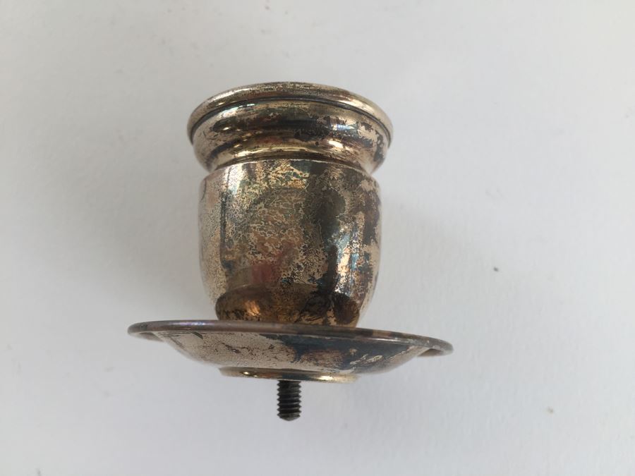 Sterling Silver 950 Candelabra (Needs Repair), Weighted Sterling Salt & Pepper Shakers And Weighted Sterling Candle Holder [Photo 21]