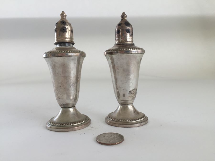Sterling Silver 950 Candelabra (Needs Repair), Weighted Sterling Salt & Pepper Shakers And Weighted Sterling Candle Holder [Photo 3]