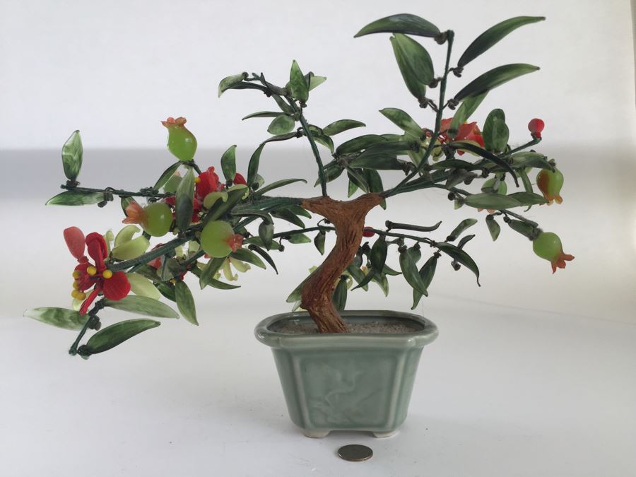 Colored Glass Tree Jade Style Plant [Photo 6]