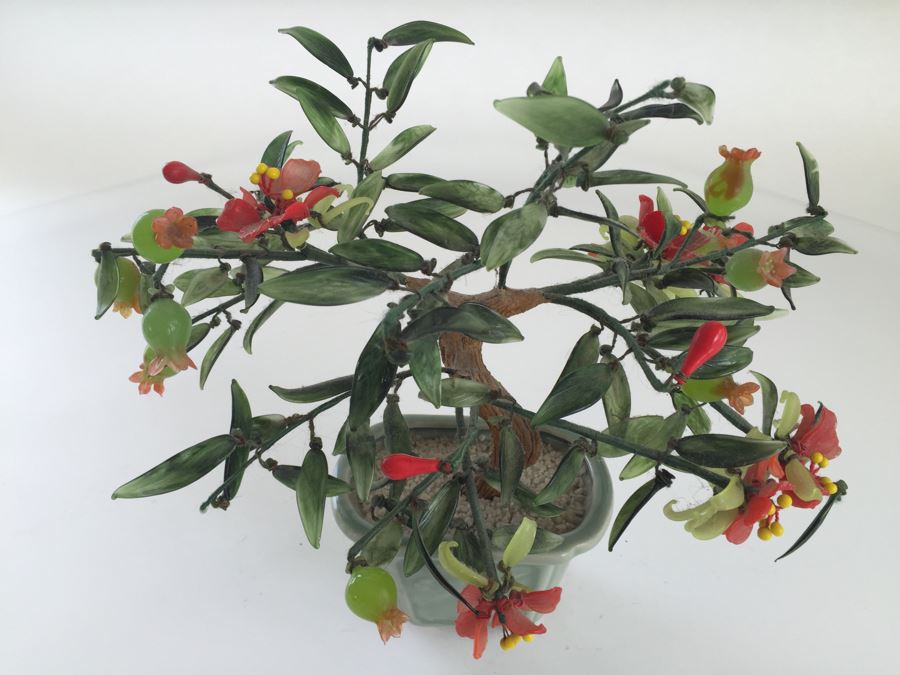 Colored Glass Tree Jade Style Plant [Photo 2]