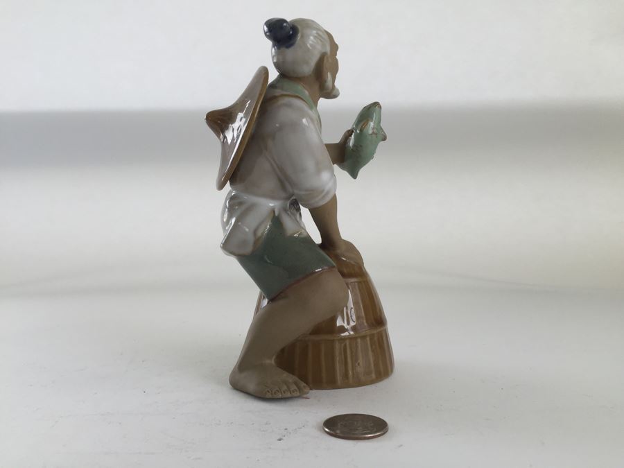 Chinese Fisherman Figurine Doll Statue Glazed Pottery [Photo 4]