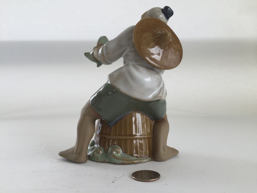 Chinese Fisherman Figurine Doll Statue Glazed Pottery [Photo 3]