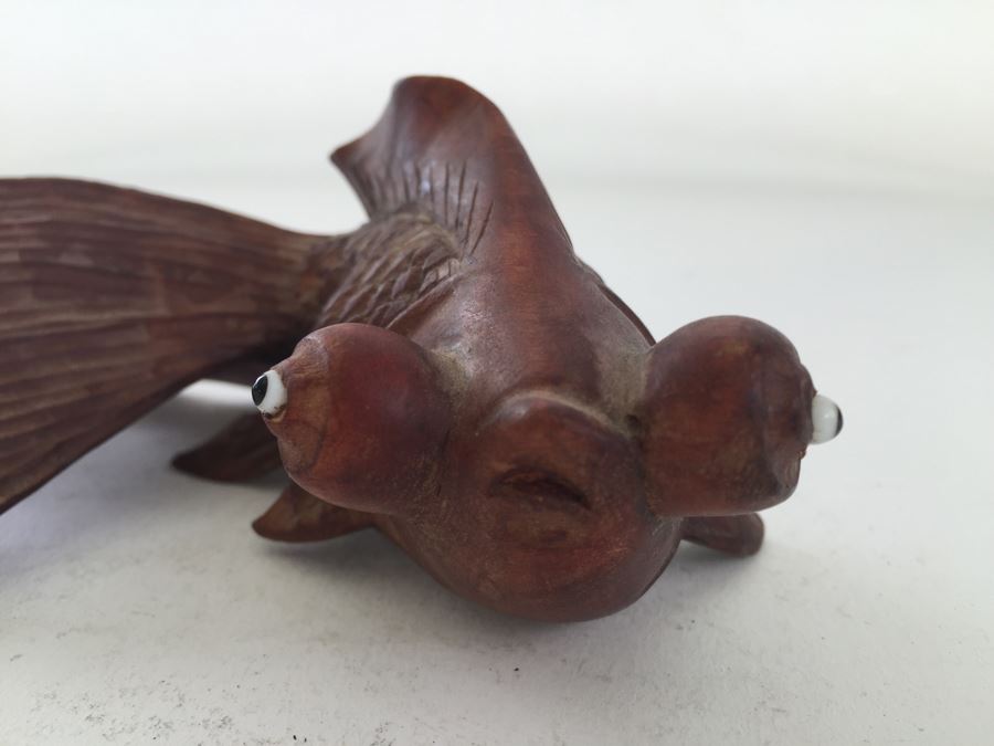 Small Carved Wooden Koi Fish Figurine [Photo 4]