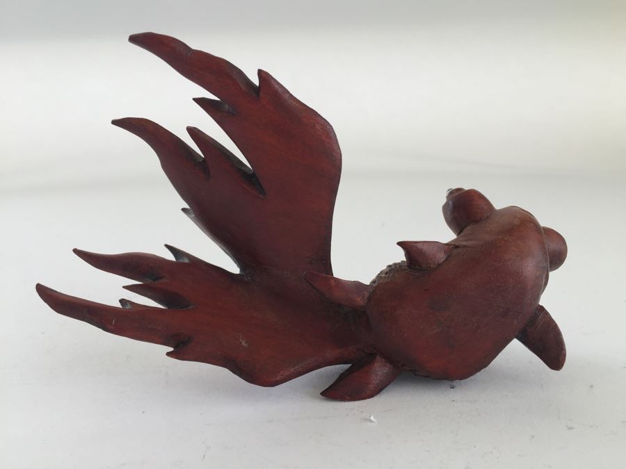 Small Carved Wooden Koi Fish Figurine [Photo 5]