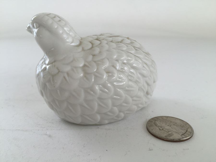 Pair Of White Porcelain Bird Figurines [Photo 4]