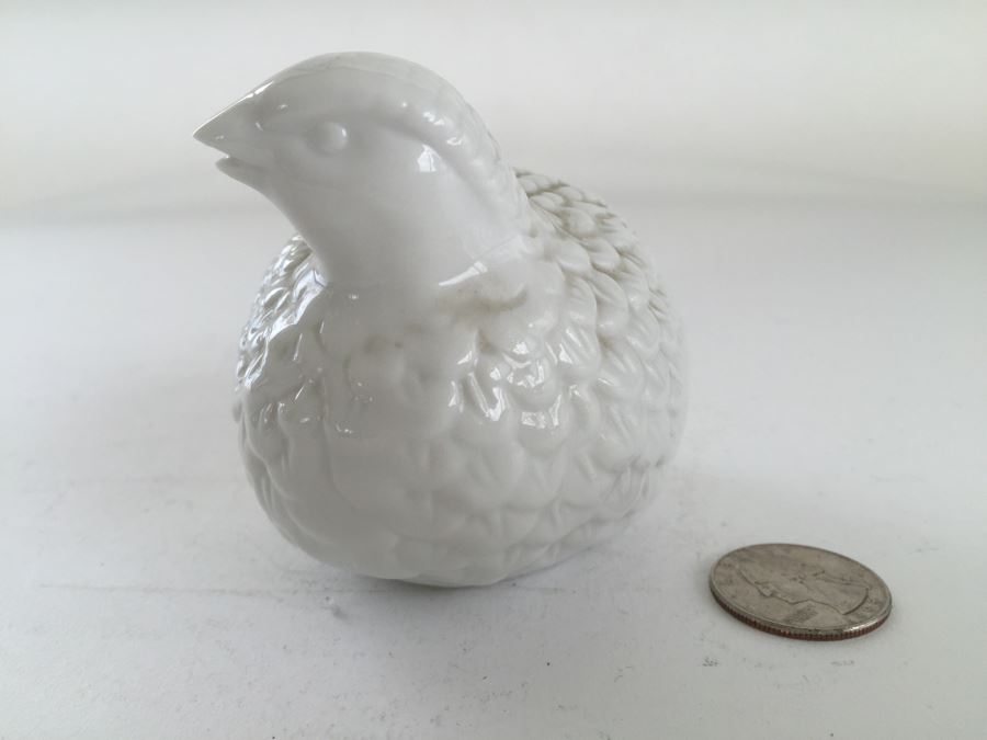 Pair Of White Porcelain Bird Figurines [Photo 8]