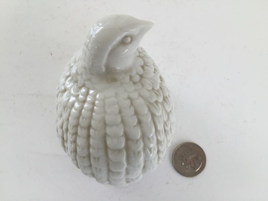 Pair Of White Porcelain Bird Figurines [Photo 11]