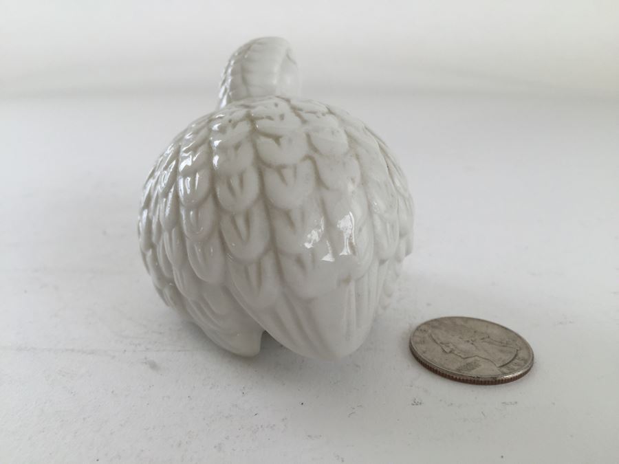 Pair Of White Porcelain Bird Figurines [Photo 3]