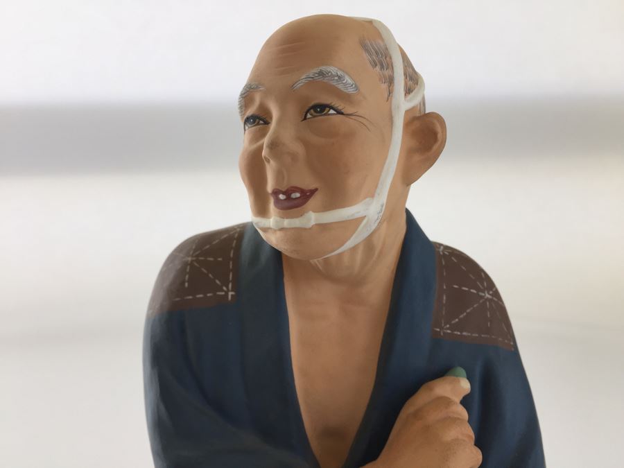 Japanese Fisherman With Net Figurine Doll Statue An Inventor A. Satou [Photo 6]