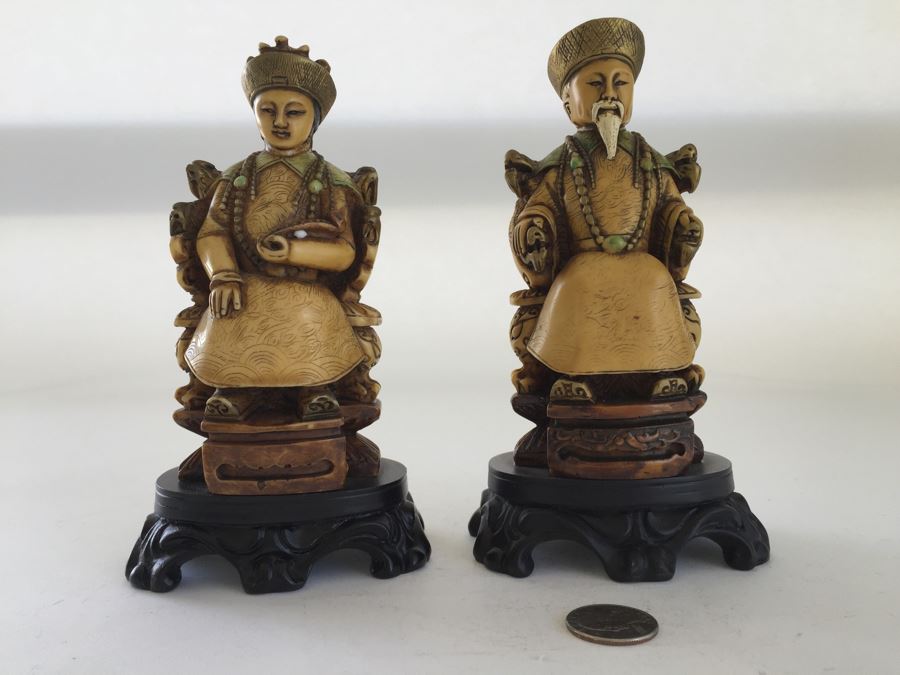 Pair Of Asian Resin Statues [Photo 1]