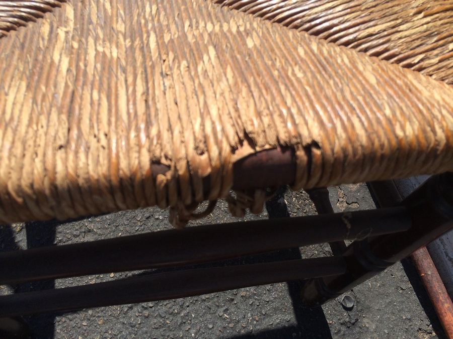 Vintage Ladder Back Rush Seat Chairs [Photo 8]