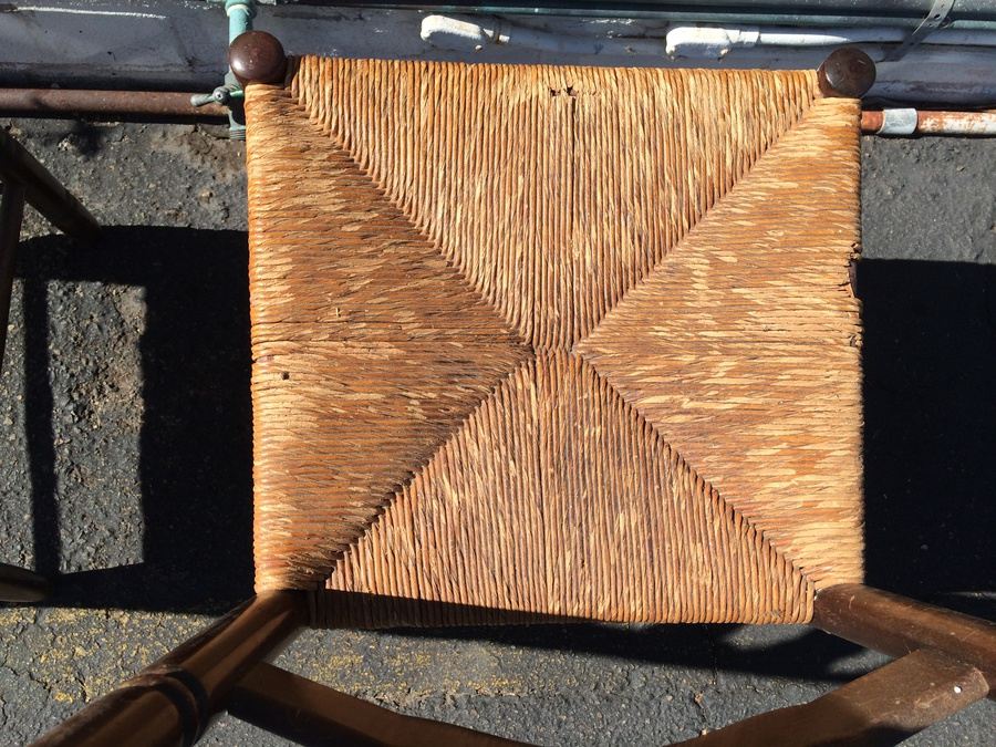 Vintage Ladder Back Rush Seat Chairs [Photo 7]