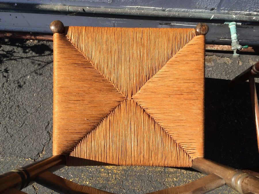 Vintage Ladder Back Rush Seat Chairs [Photo 6]