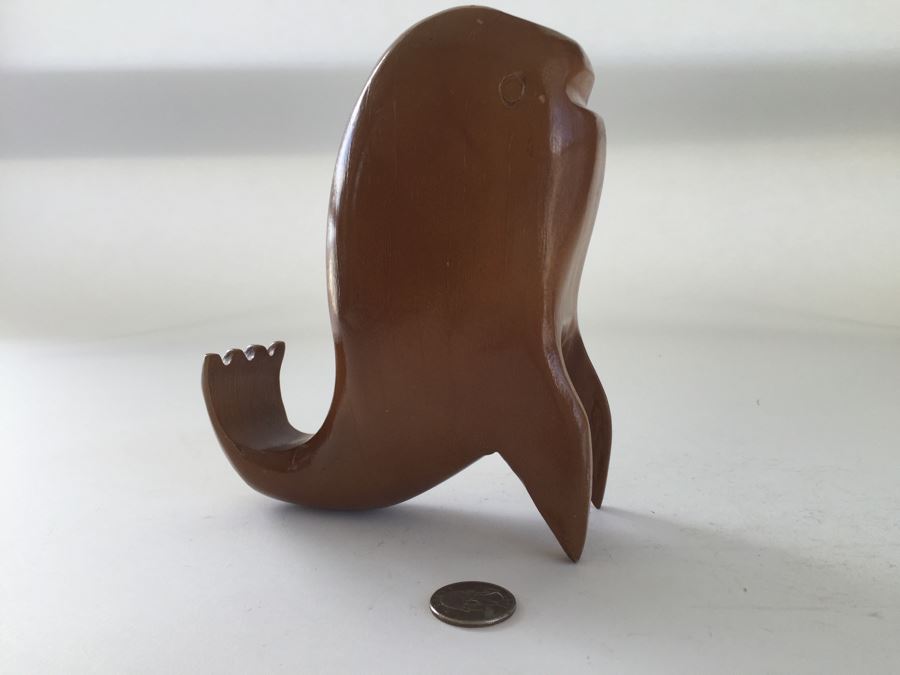 Carved Wooden Whale Figurine Made In Philippines [Photo 4]