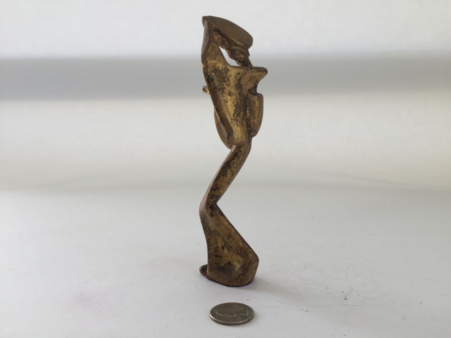 Set Of (3) Asian Gilt Metal Figurines [Photo 3]