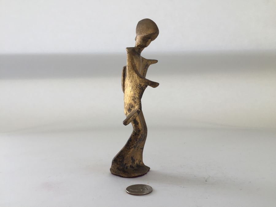 Set Of (3) Asian Gilt Metal Figurines [Photo 13]