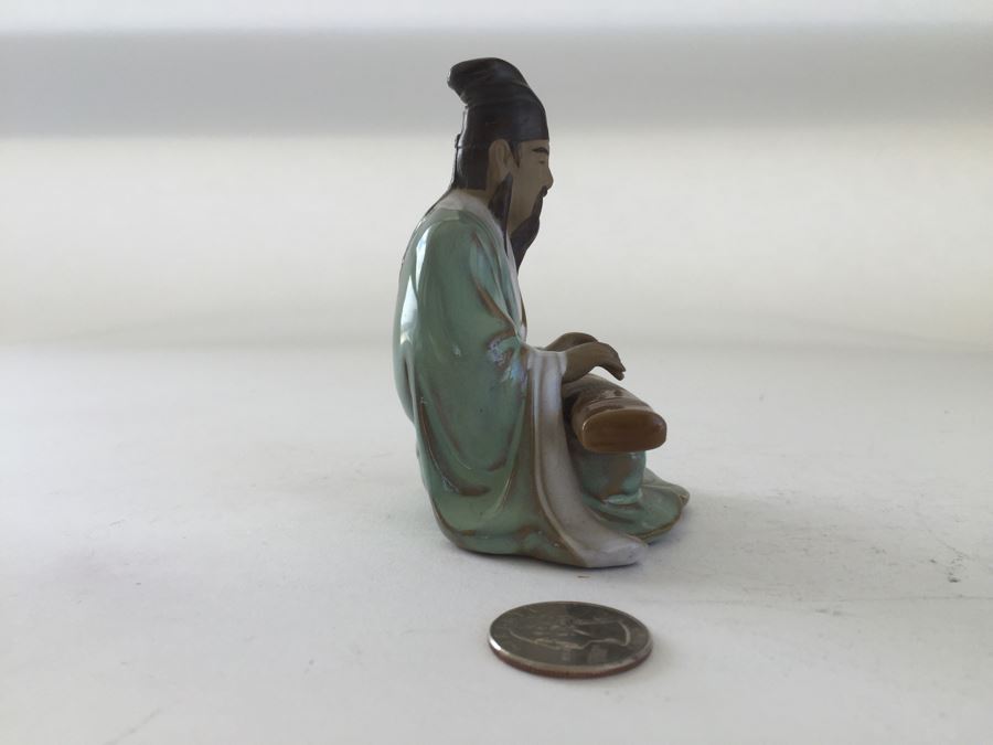 Set Of (4) Chinese Shiwan Artistic Ceramic Factory Figurines Statues [Photo 5]