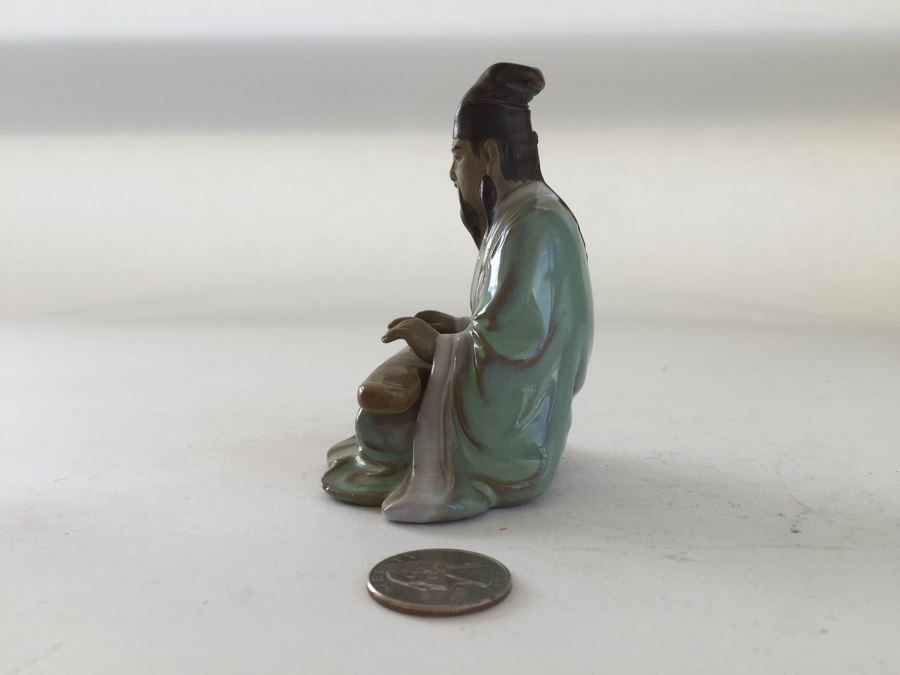 Set Of (4) Chinese Shiwan Artistic Ceramic Factory Figurines Statues [Photo 3]
