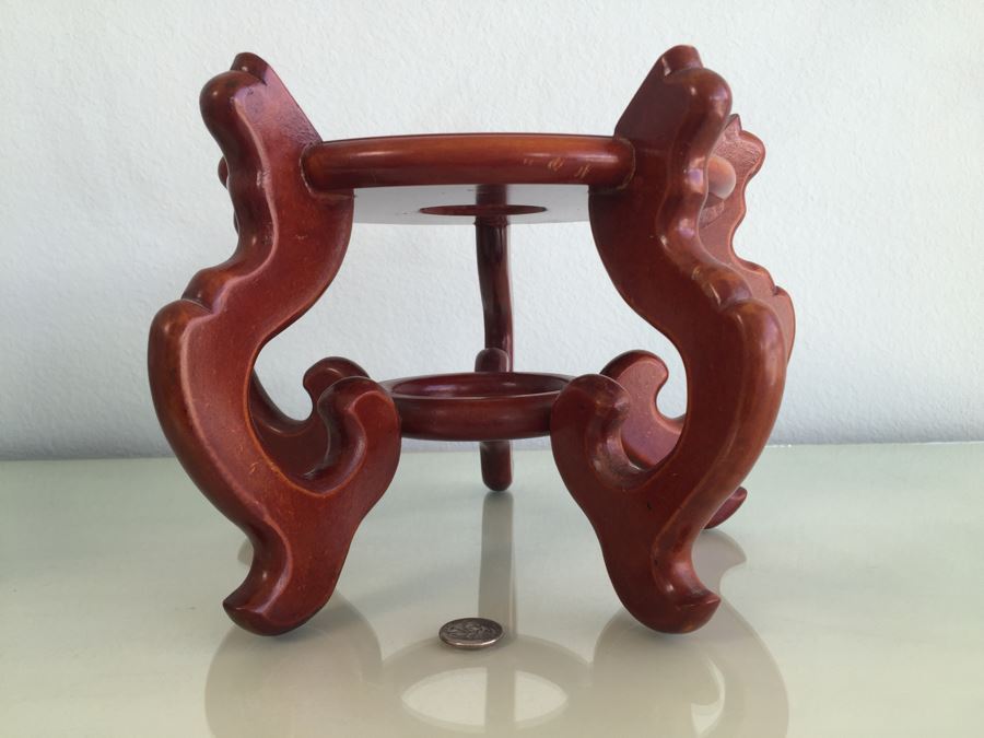 Chinese Fish Bowl Planter With Wooden Stand [Photo 10]