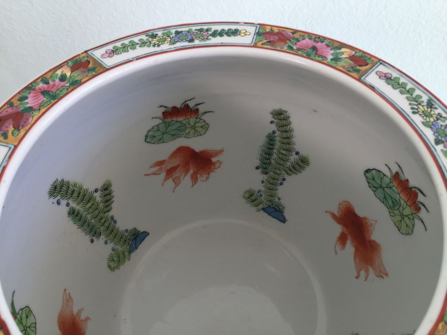 Chinese Fish Bowl Planter With Wooden Stand [Photo 6]