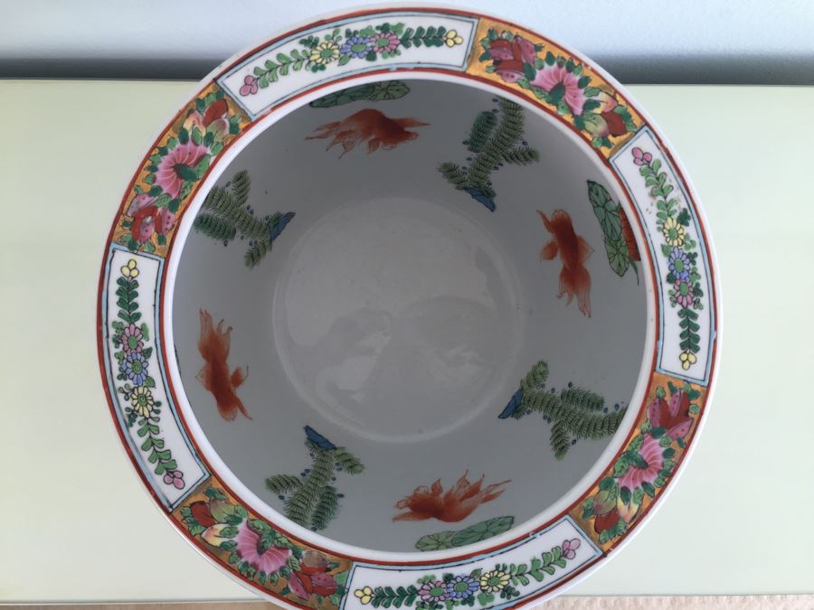 Chinese Fish Bowl Planter With Wooden Stand [Photo 4]