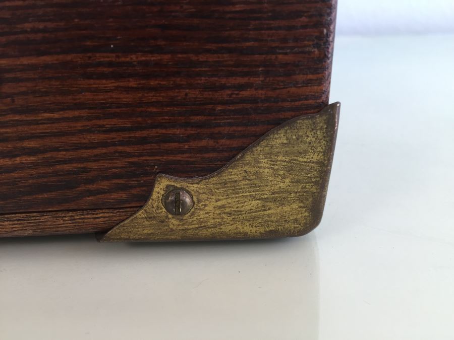 Vintage Wooden Box With Sewing Supplies, Pin Cushions, Buttons [Photo 6]