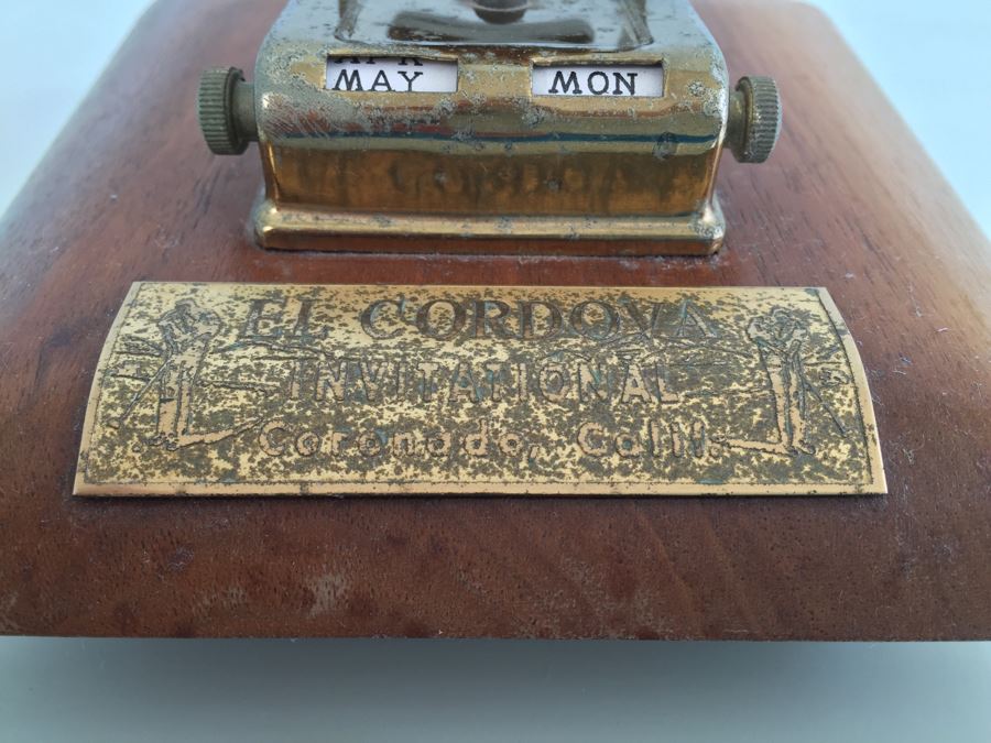 Vintage Coronado, CA El Cordova Invitational Golf Tournament Desk Calendar [Photo 3]
