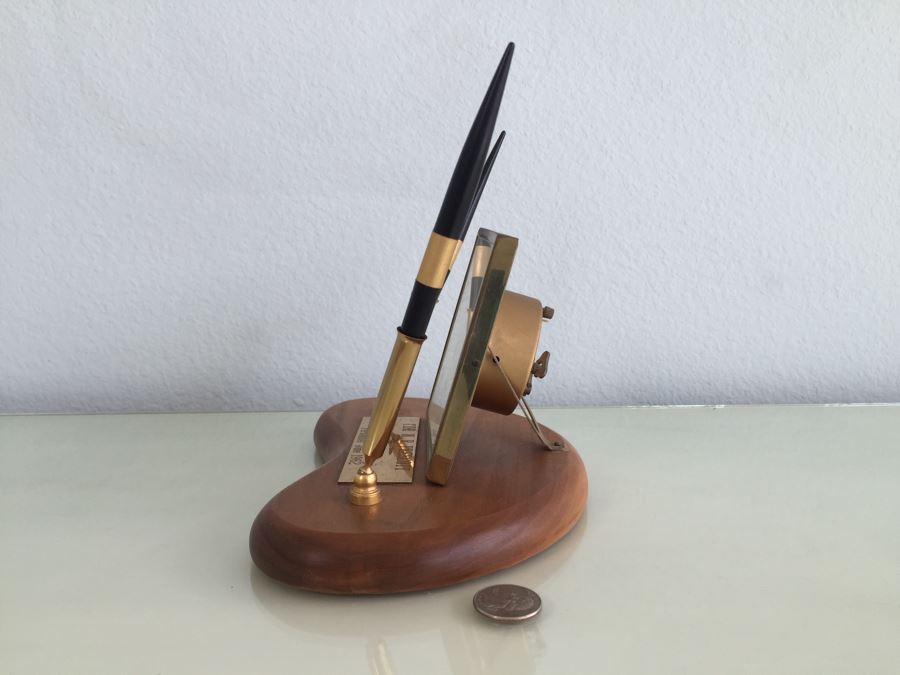 Vintage Desk Clock Pen Set [Photo 5]