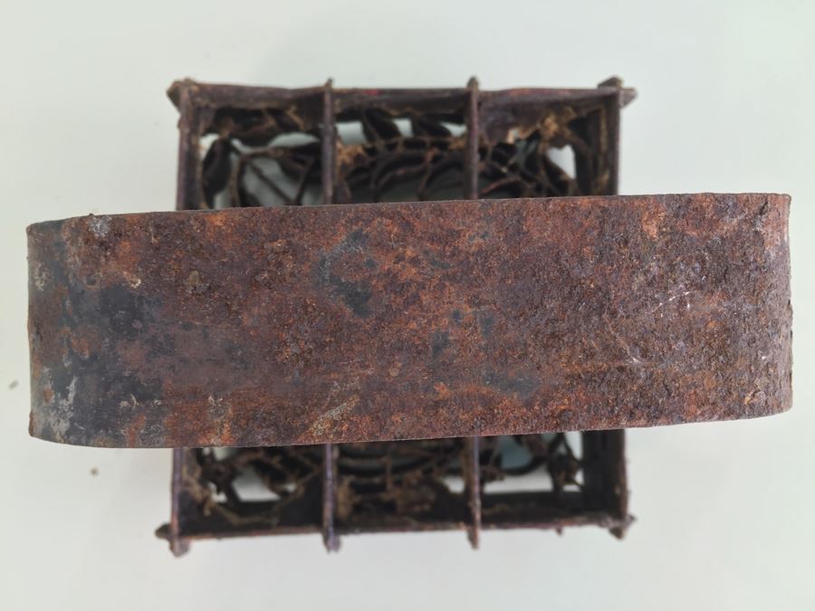 Vintage Metal Printing Branding Iron Floral Motif [Photo 5]