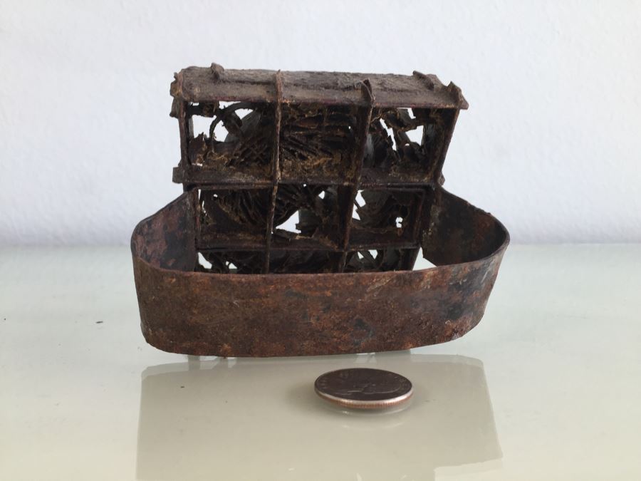 Vintage Metal Printing Branding Iron Floral Motif [Photo 3]