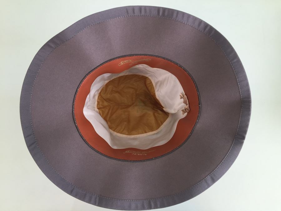 Vintage Borsalino Grand Prix Paris 1900 Antica Casa Fondata Nel 1857 Hat With Original Box [Photo 5]