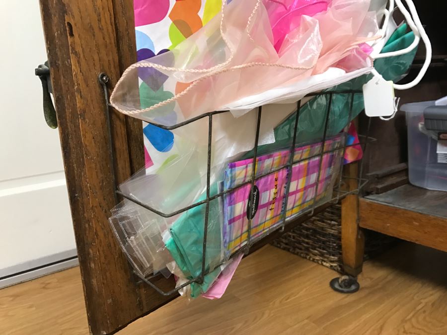 Antique Hoosier Cabinet Auto-Front With Sliding Porcelain Top And Brown Marbelized Glass Patented 1914 [Photo 20]