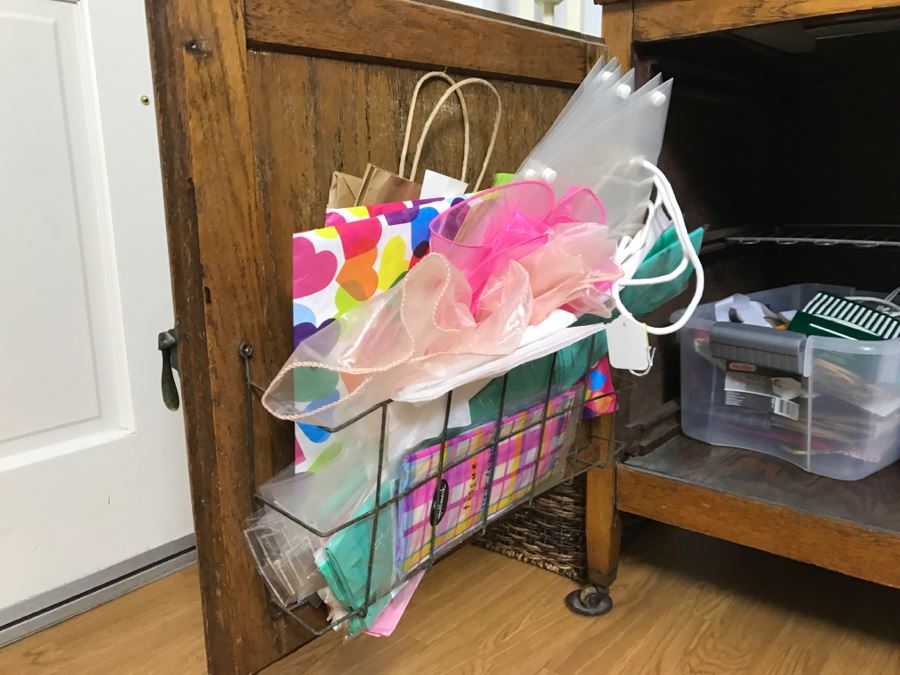 Antique Hoosier Cabinet Auto-Front With Sliding Porcelain Top And Brown Marbelized Glass Patented 1914 [Photo 19]
