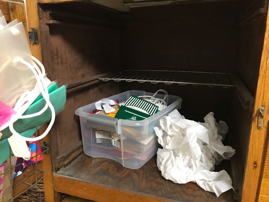 Antique Hoosier Cabinet Auto-Front With Sliding Porcelain Top And Brown Marbelized Glass Patented 1914 [Photo 21]
