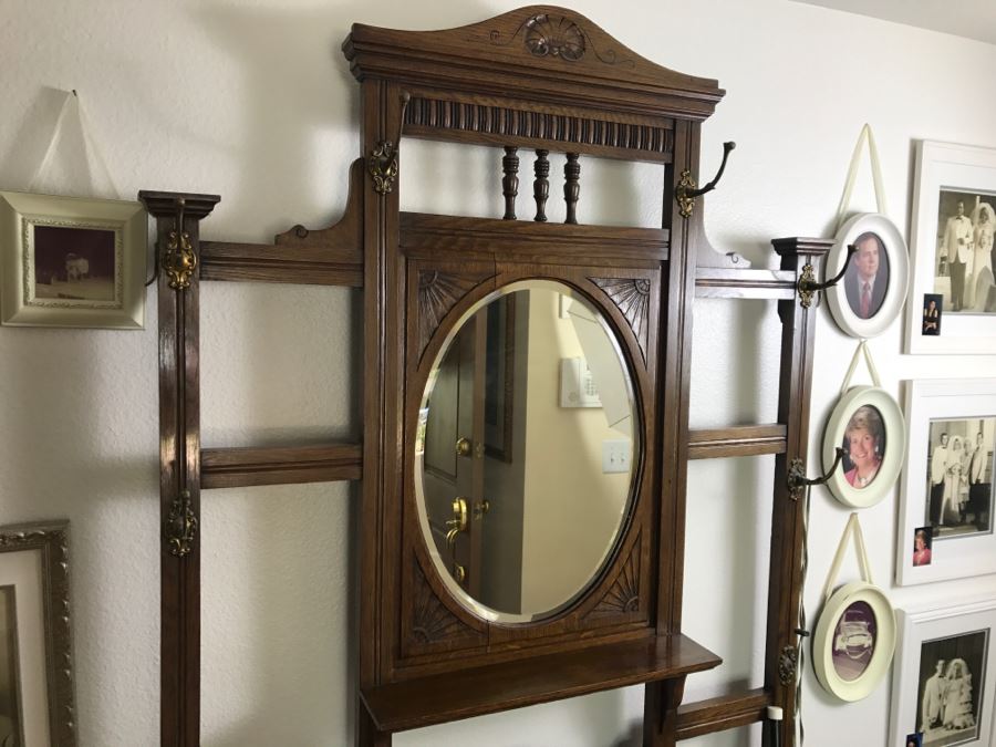 Stunning Antique Hall Tree [Photo 3]