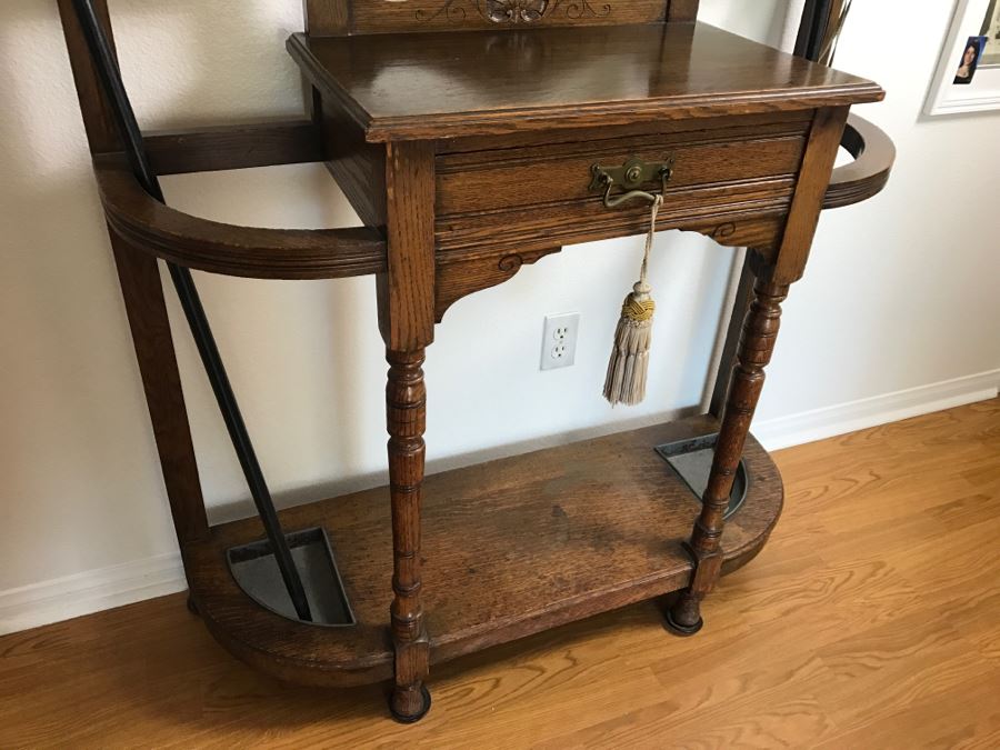 Stunning Antique Hall Tree [Photo 4]