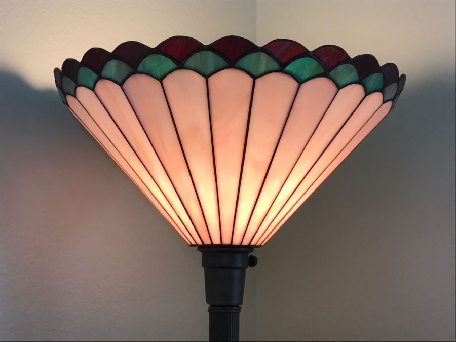 Matching Pair Of Stained Glass Floor Lamps [Photo 3]