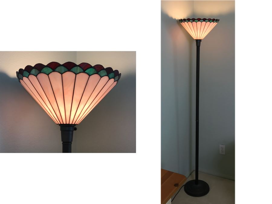 Matching Pair Of Stained Glass Floor Lamps [Photo 1]