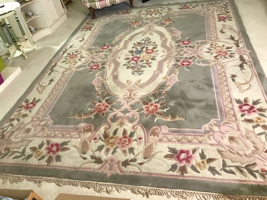 Handmade Chinese Rug 8' X 11' Antique Aubusson Pattern [Photo 2]