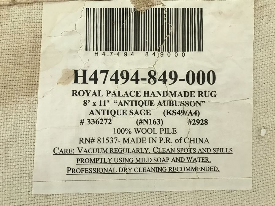 Handmade Chinese Rug 8' X 11' Antique Aubusson Pattern [Photo 5]